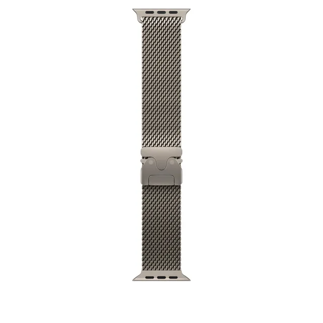 Apple Watch Milanaise Armband 49mm Natur Medium