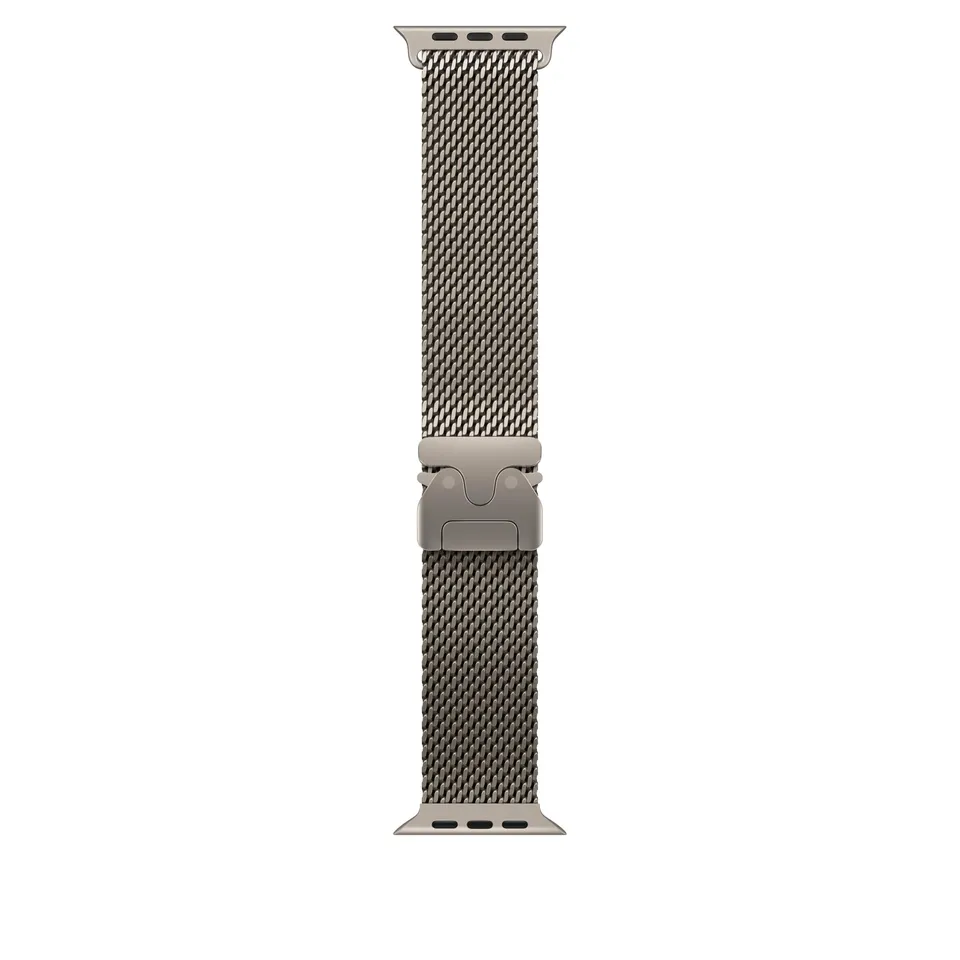 Apple Watch Milanaise Armband 49mm Natur Medium