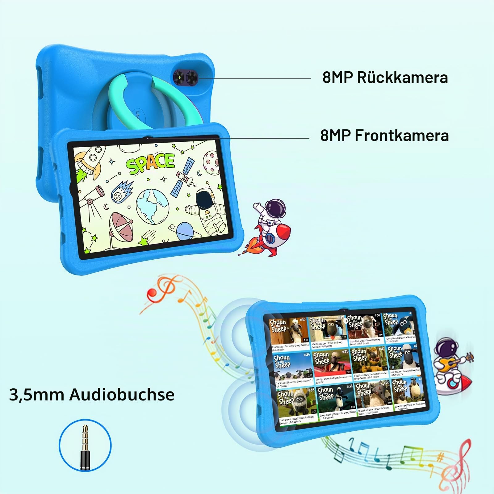 UMIDIGI G2 Kinder Tablet 10,1 Zoll 64GB mit Hülle