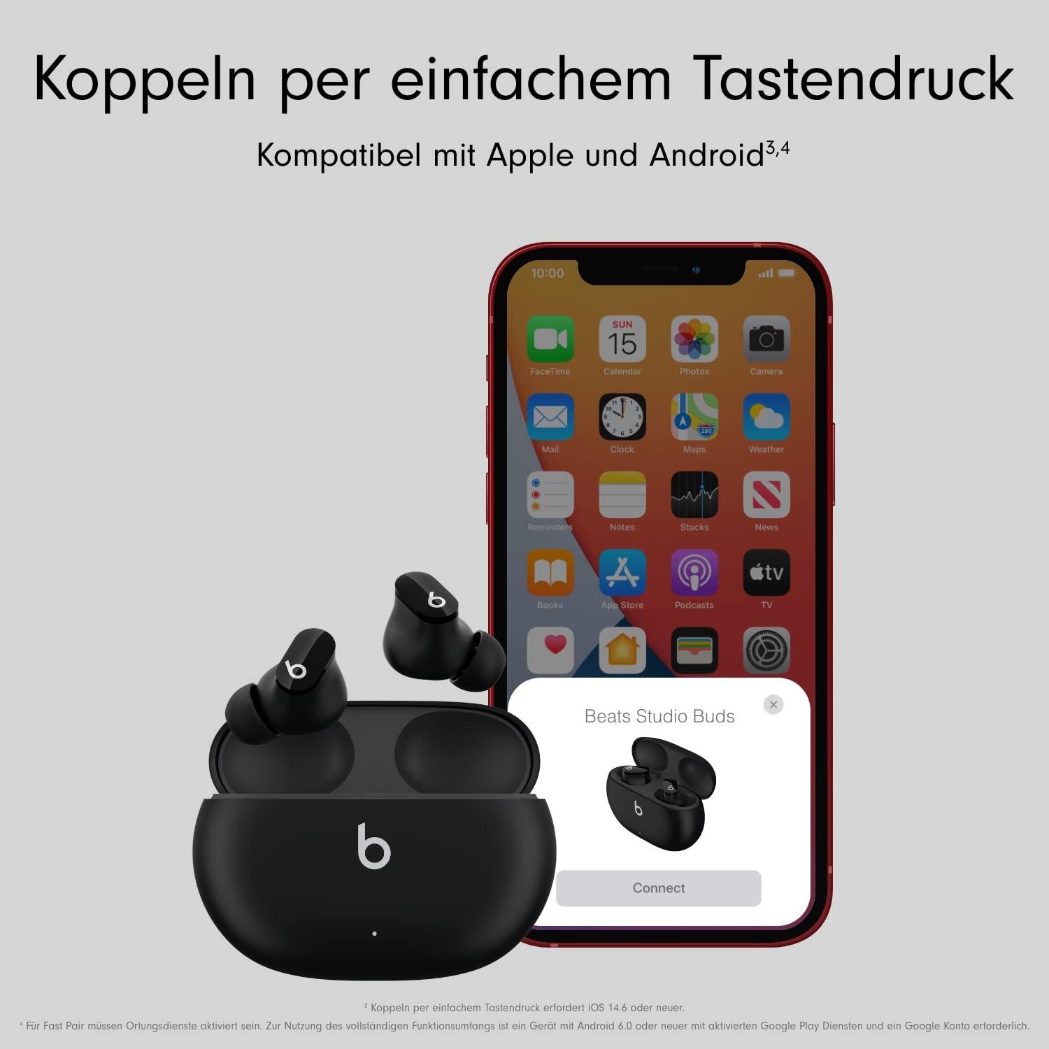 Beats Studio Buds In-Ear Kopfhörer Schwarz Noise-Cancelling