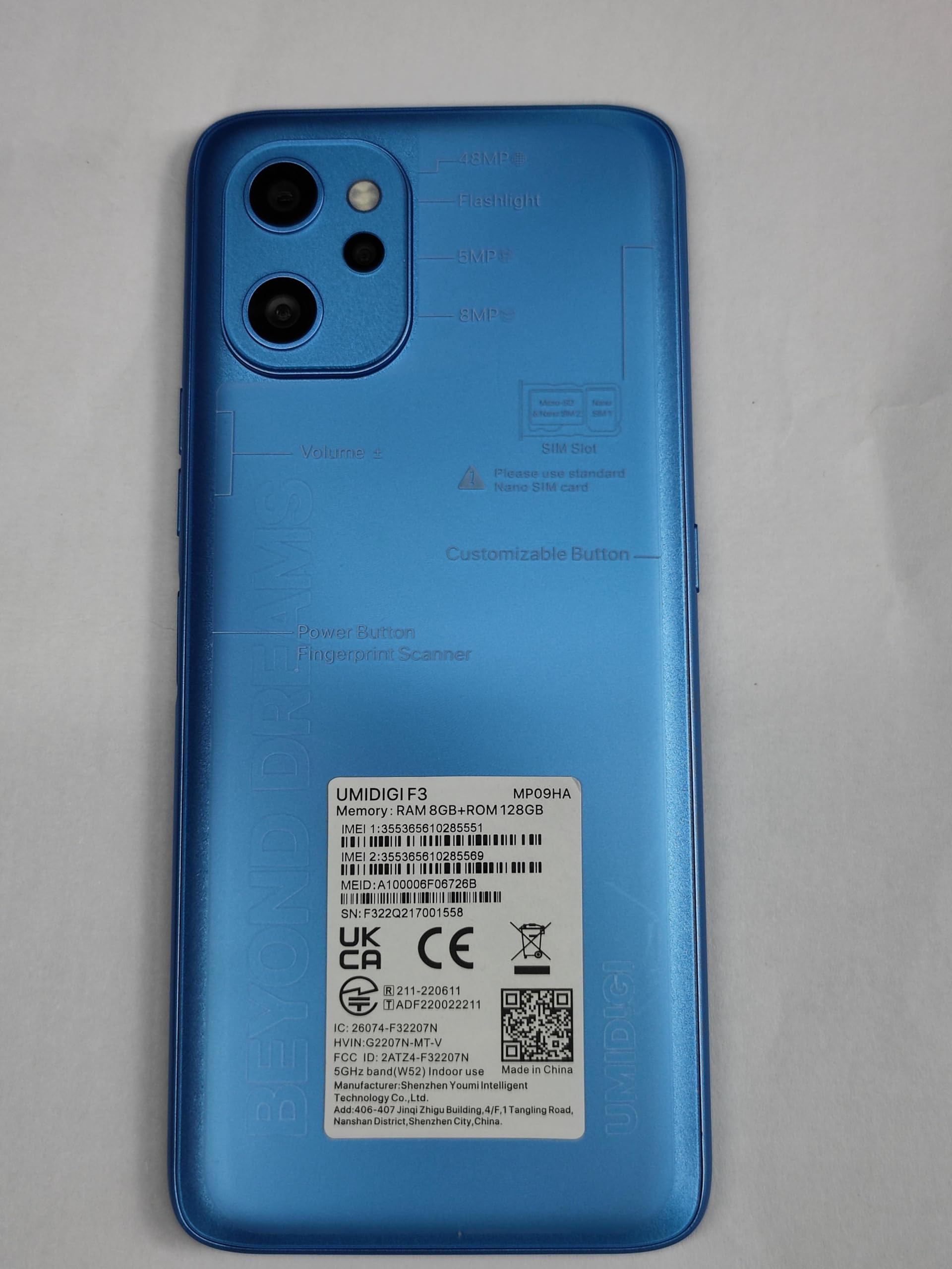UMIDIGI F3 Smartphone ohne Vertrag 128GB 48MP