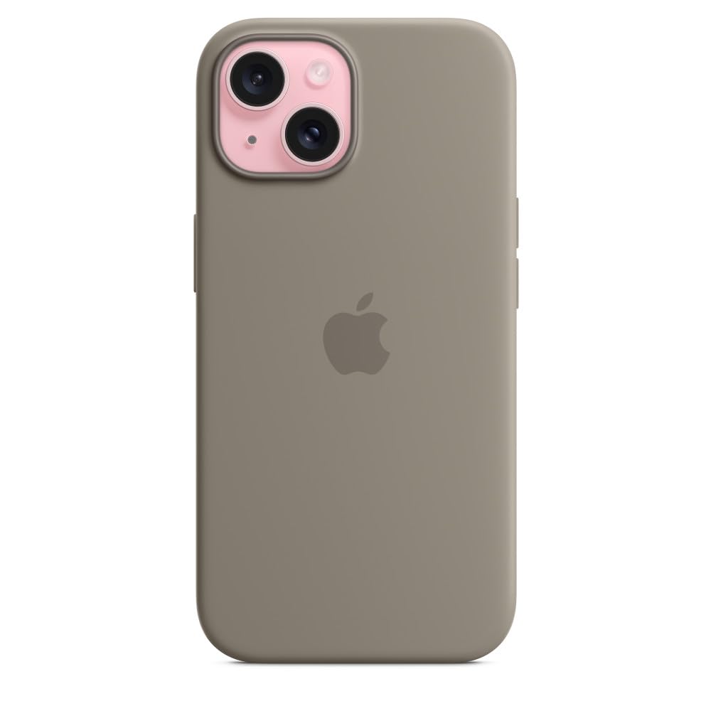 Apple iPhone 15 Silikon Hülle MagSafe Tonbraun Schutzhülle