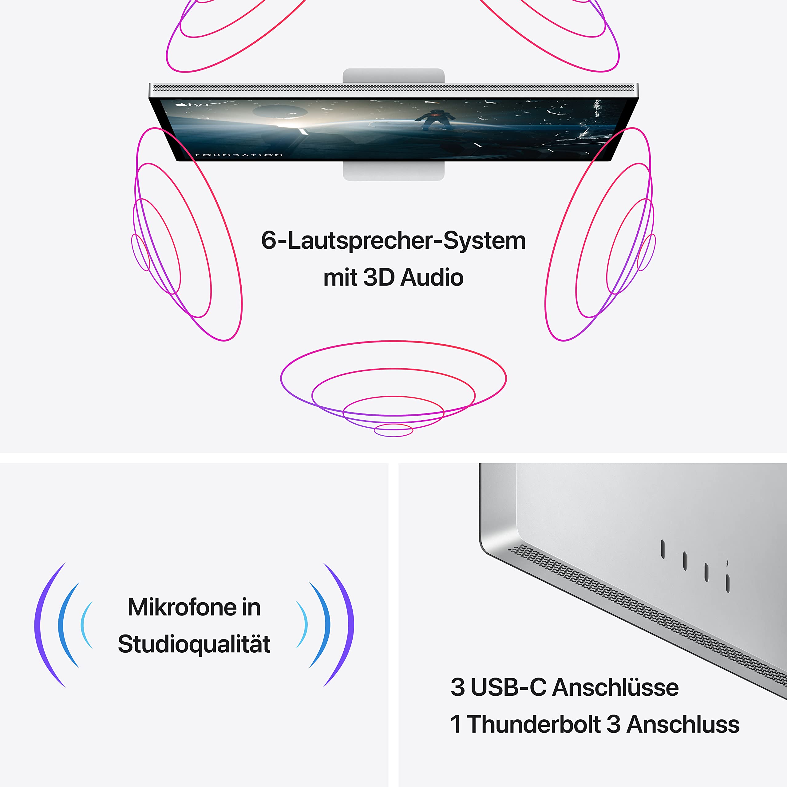 Apple Studio Display 27 5K Monitor Standardglas Neigbar