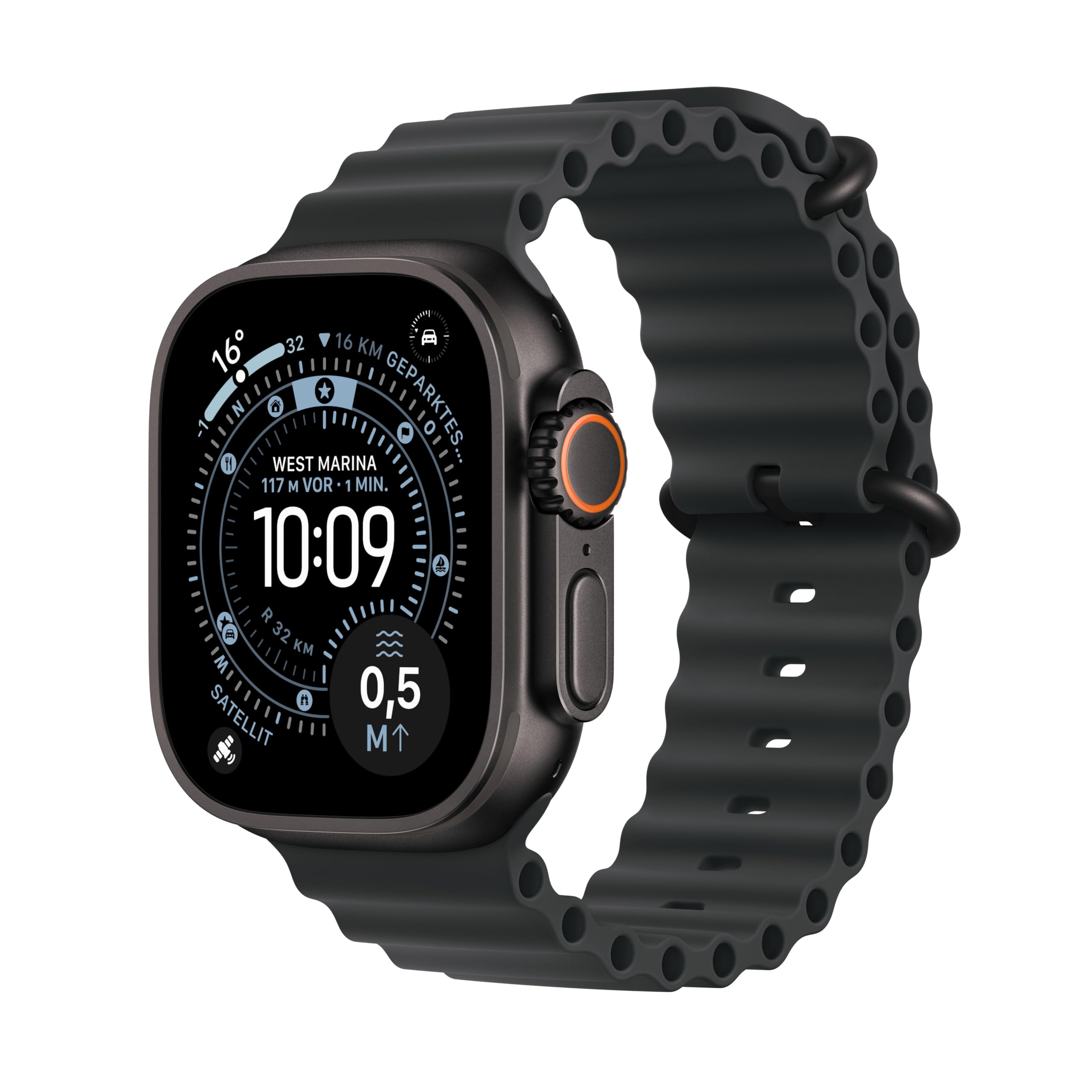 Apple Watch Ultra 3 49mm Titan Ocean Band Maritimblau