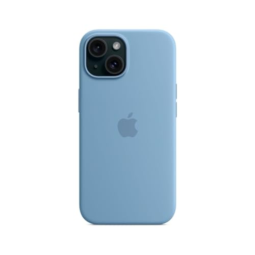 Apple iPhone 15 Silikon Hülle MagSafe Winterblau Schutzhülle