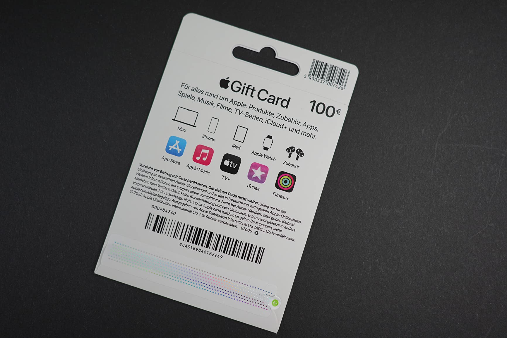 Apple Gift Card Geschenkkarte 100 Euro Deutschland Post