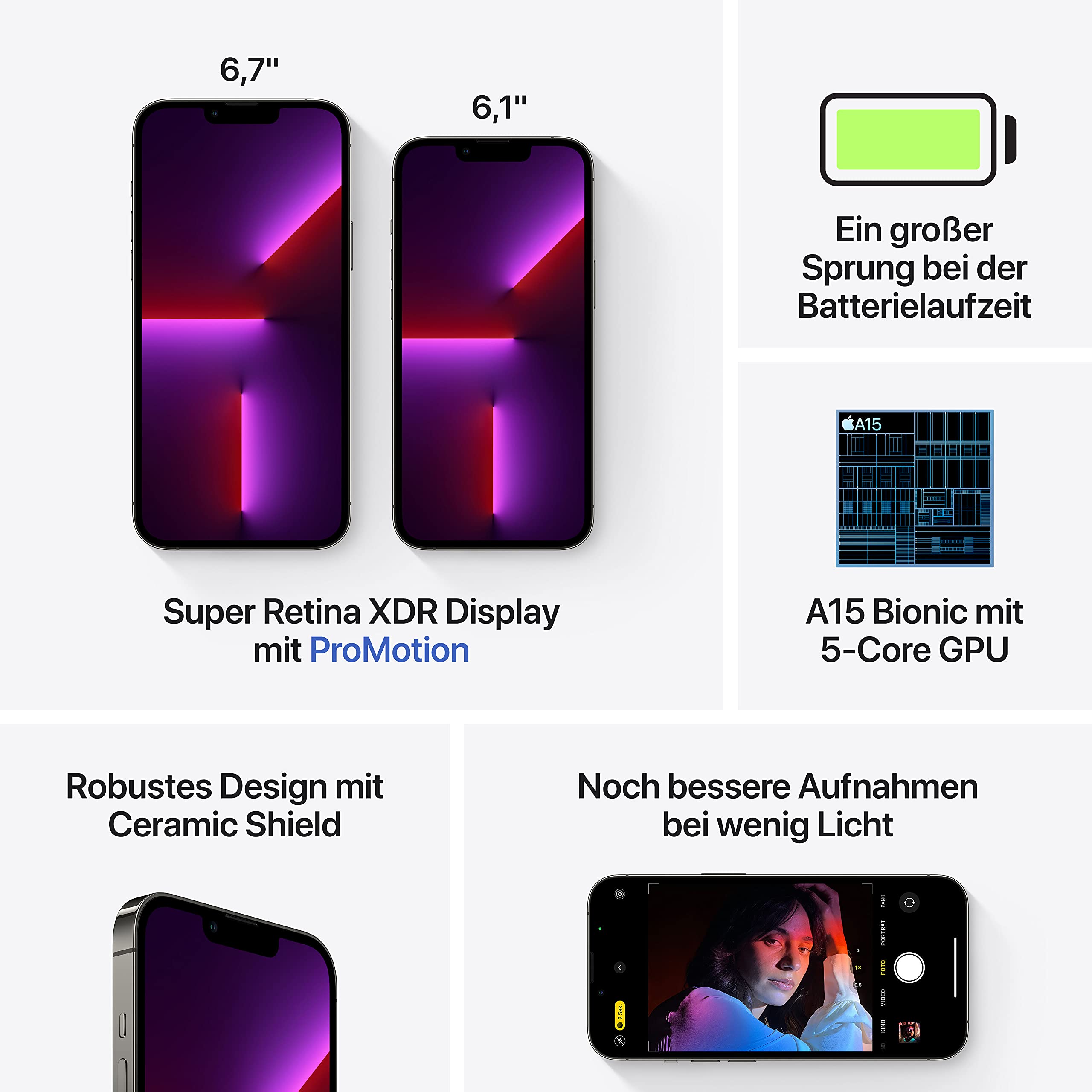 Apple iPhone 13 Pro Max Smartphone 1 TB Graphit 5G