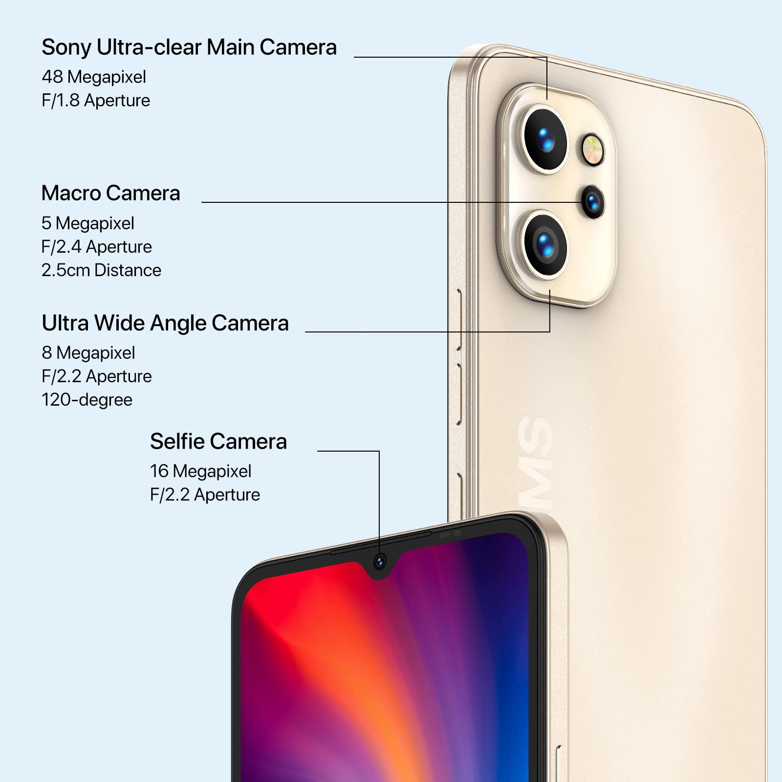 UMIDIGI G100A Smartphone 6,9 Zoll 8GB 128GB weiß