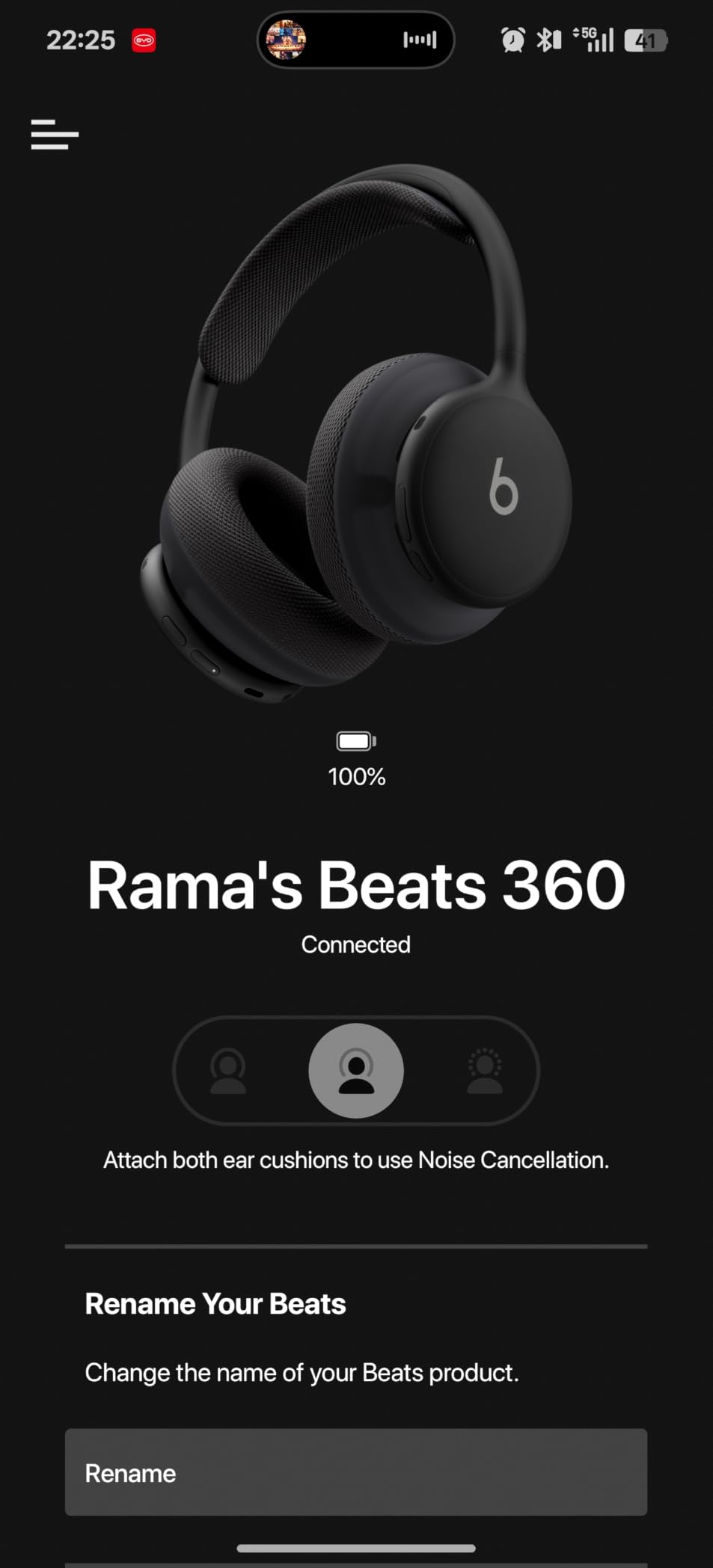 Beats 360 Over-Ear Kopfhörer ANC Wolke Strick-Polster