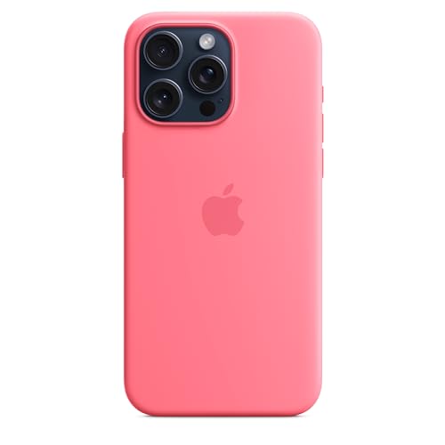 Apple iPhone 15 Pro Max Silikon Case Pink mit MagSafe