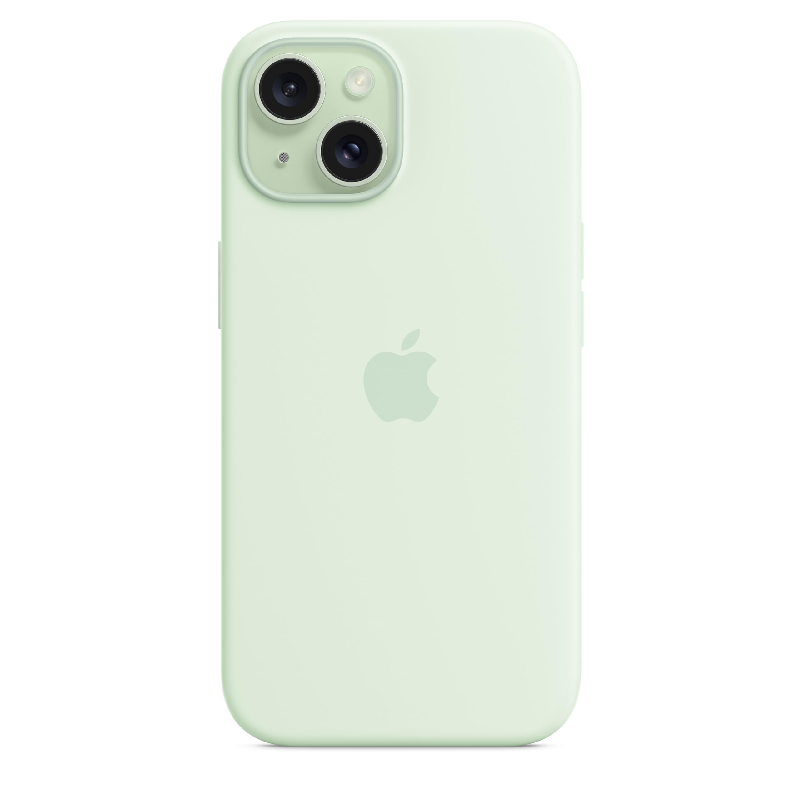 Apple iPhone 15 Silikon Case mit MagSafe Hülle Blassmint