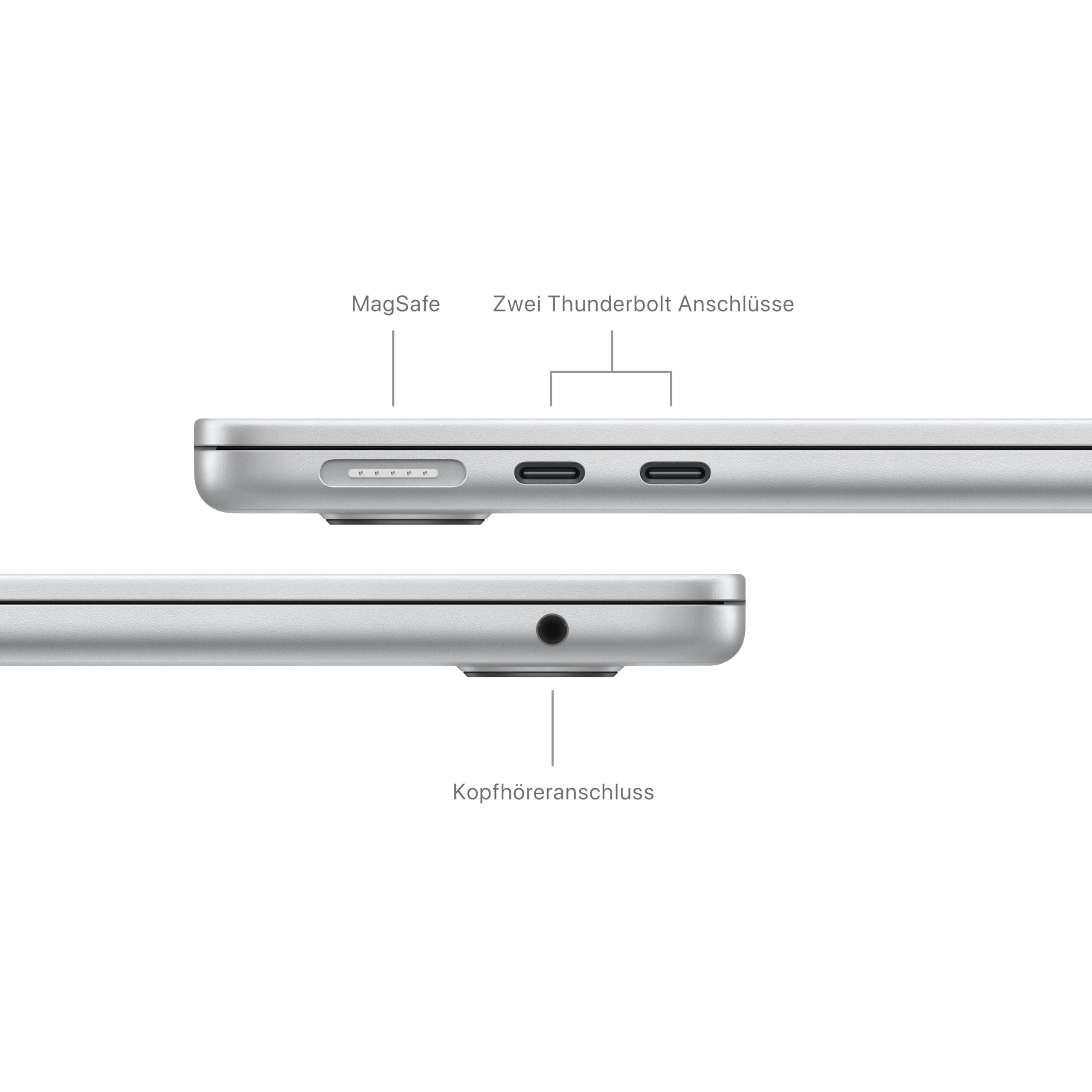 Apple MacBook Air M3 13,6" Laptop Silber 8GB 256GB Retina