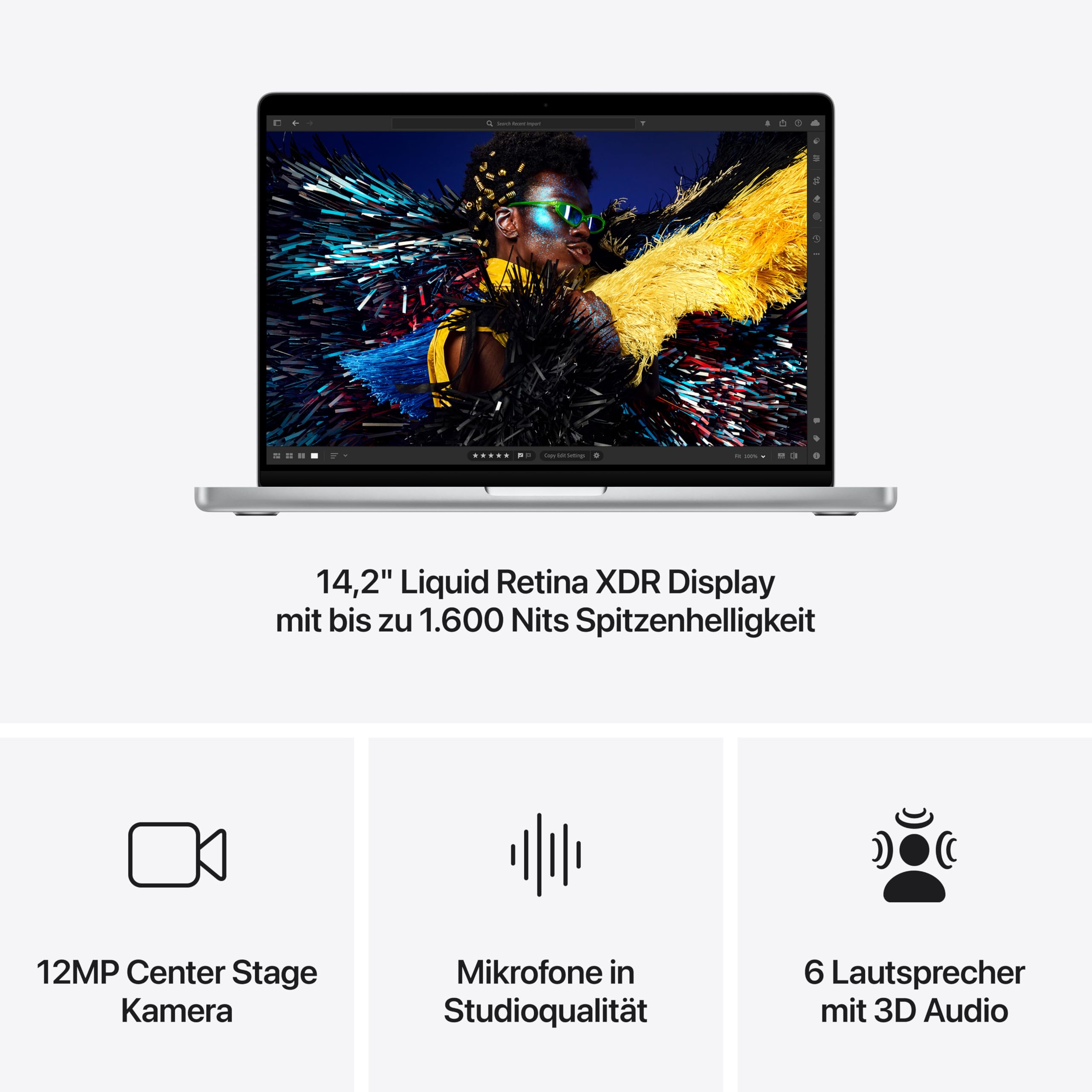 Apple MacBook Pro 14 M4 Max Laptop 36GB 1TB Silber