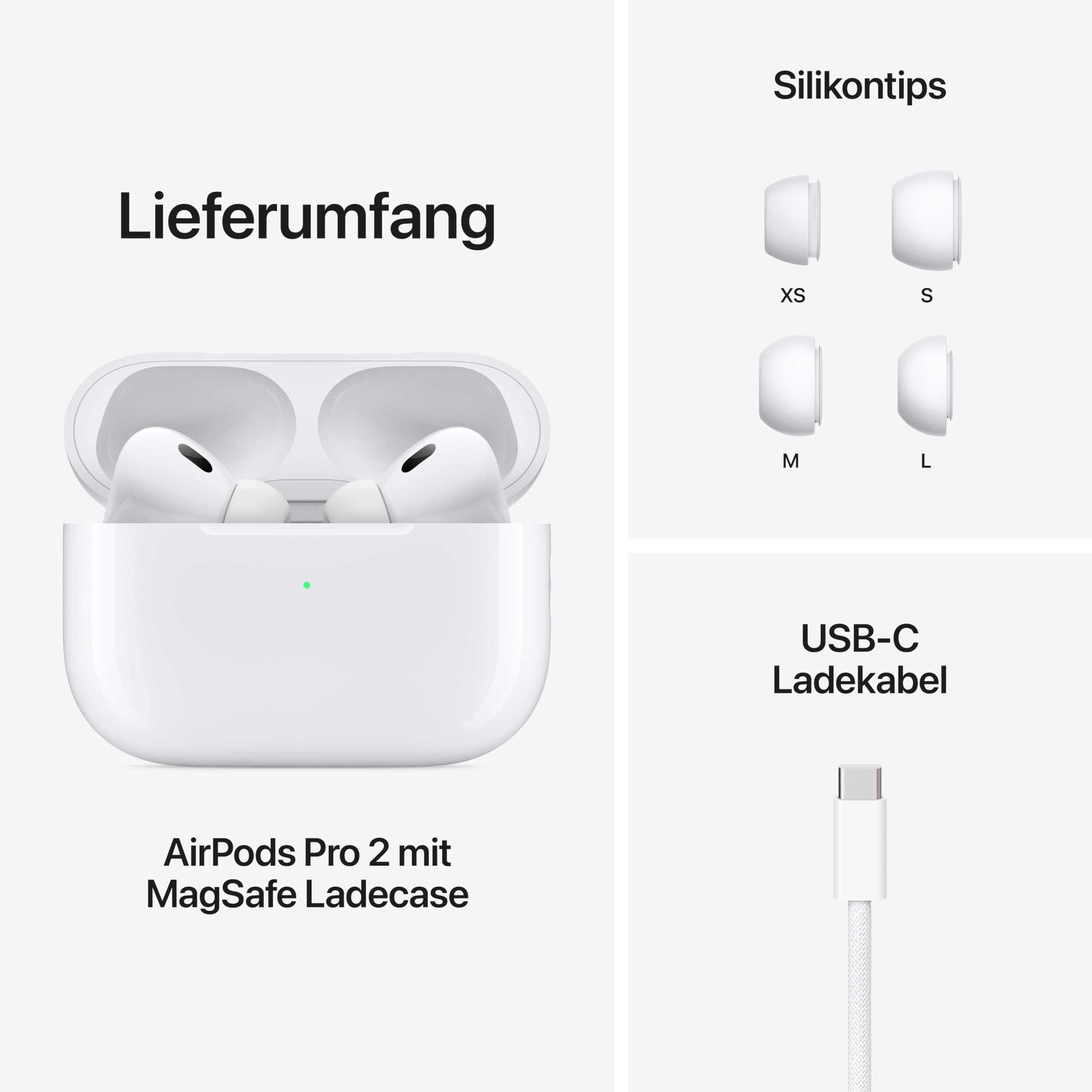 Apple AirPods Pro 2 In-Ear Kopfhörer USB-C ANC weiß