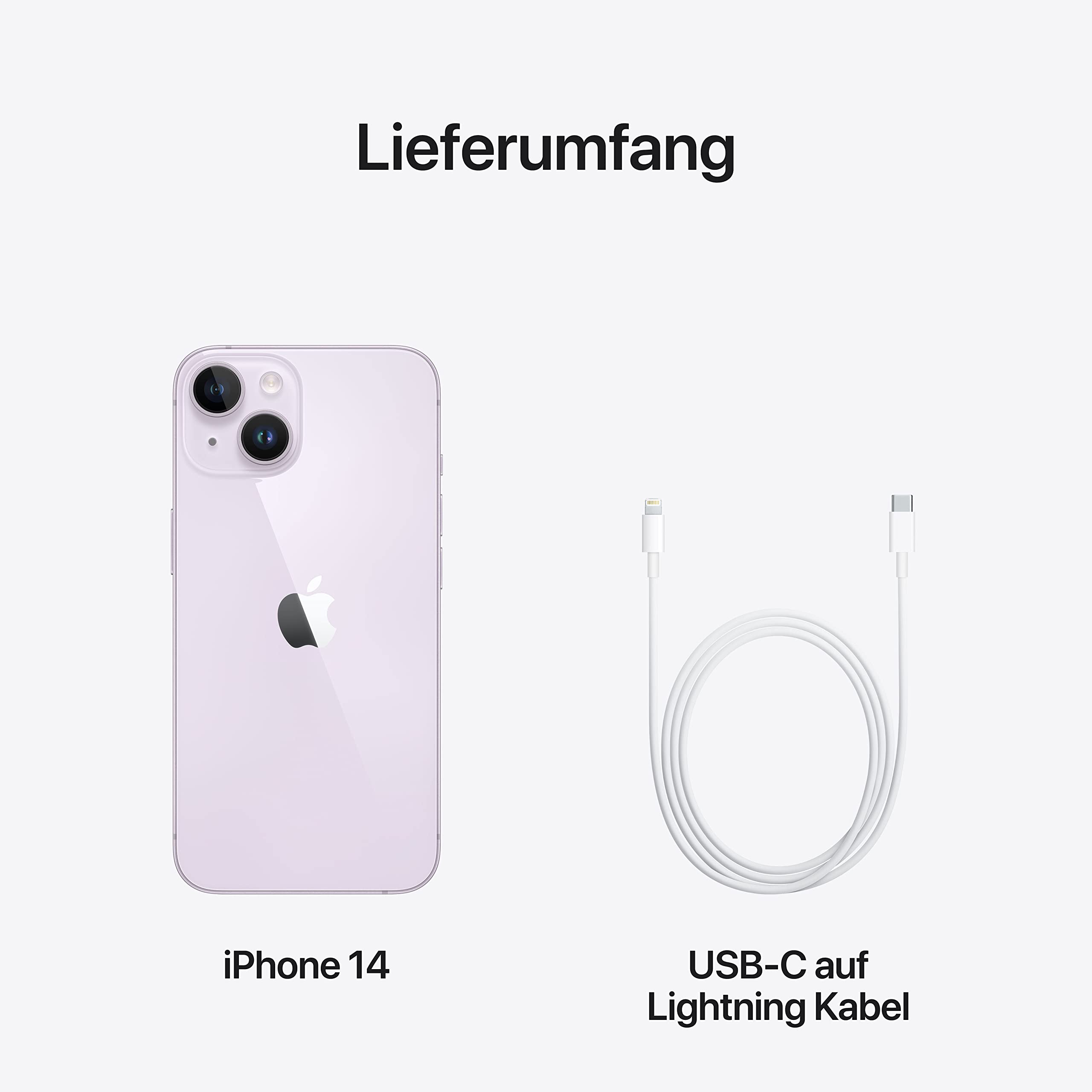 Apple iPhone 14 Smartphone 256GB Violett 6,1 Zoll 5G