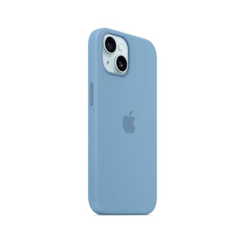 Apple iPhone 15 Silikon Hülle MagSafe Winterblau Schutzhülle