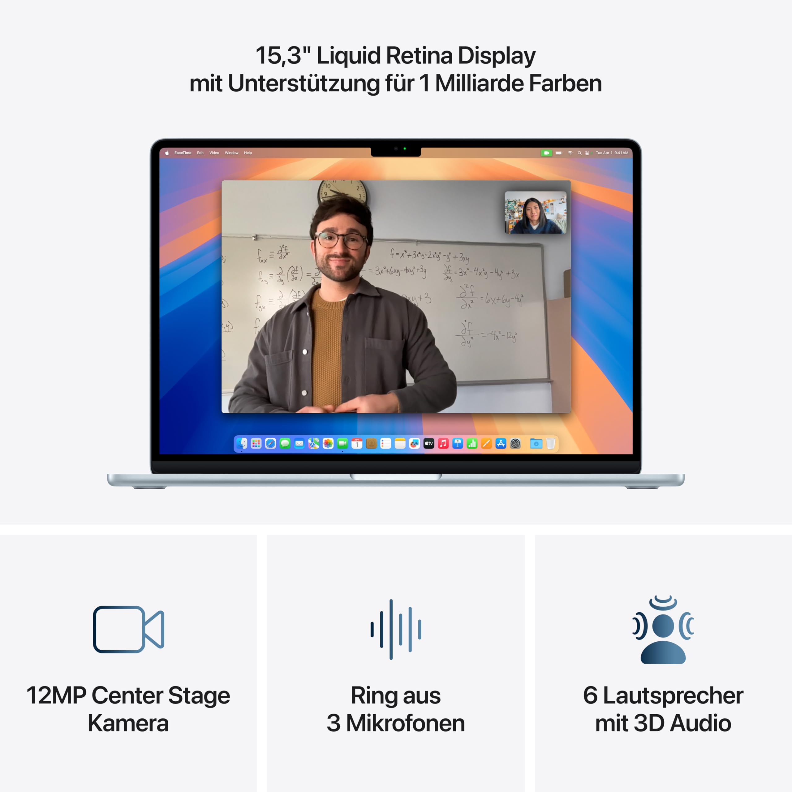 Apple MacBook Air 15 M4 16GB 256GB Laptop Himmelblau