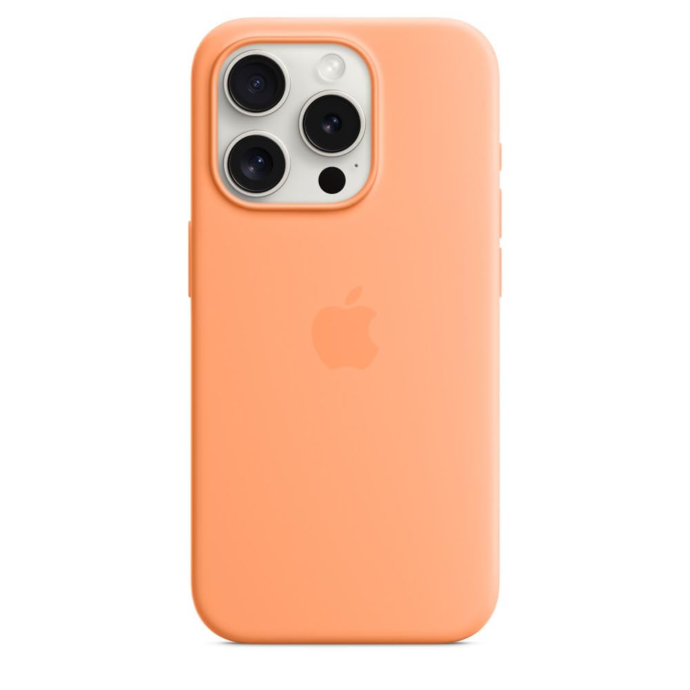 Apple iPhone 15 Pro Silikon Hülle MagSafe Sorbet Orange