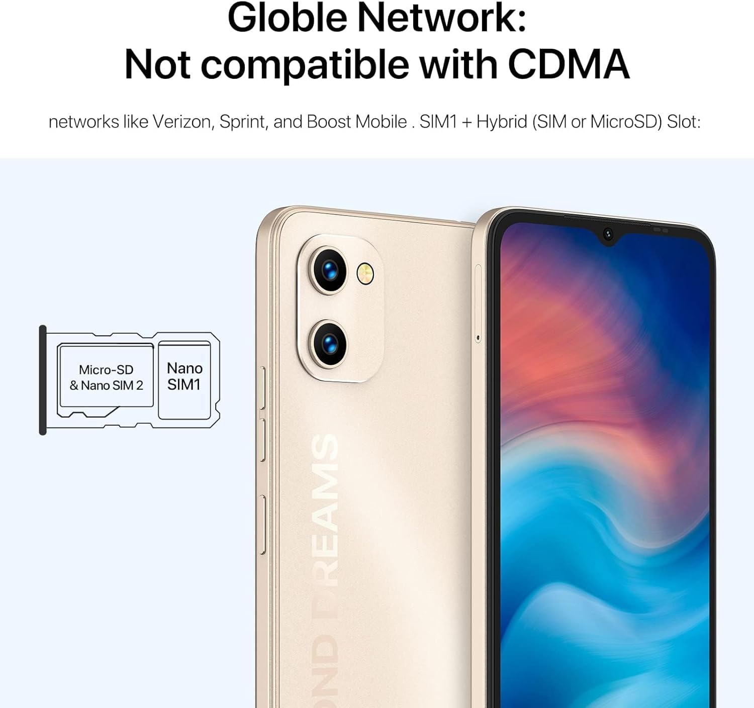 UMIDIGI G1 Smartphone 6,52 Zoll 3GB 32GB Schwarz 4G