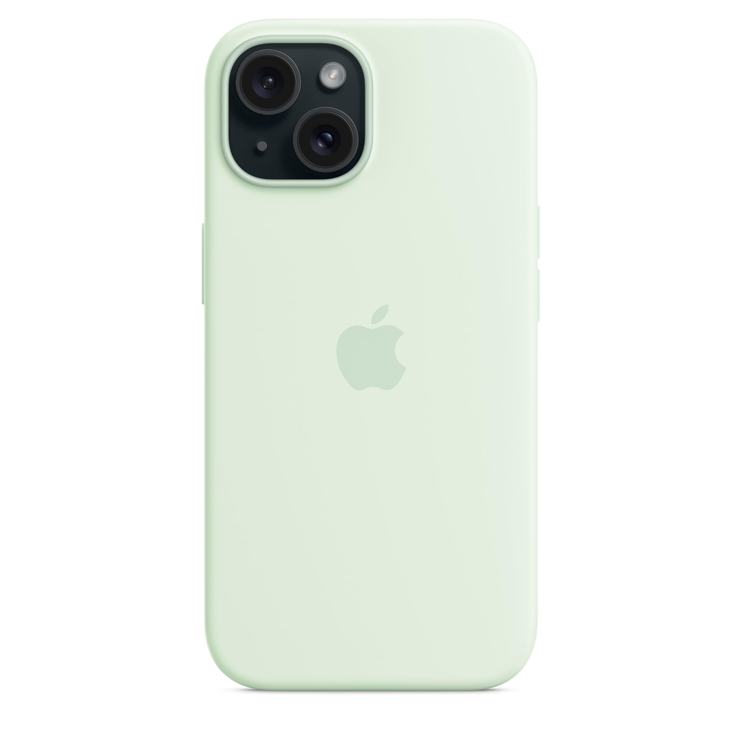 Apple iPhone 15 Silikon Case mit MagSafe Hülle Blassmint