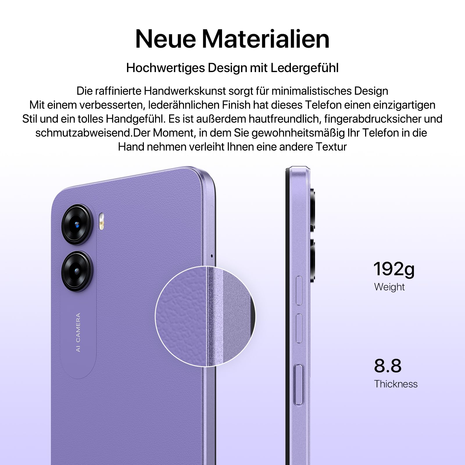 UMIDIGI G3 Plus Smartphone 128GB Lila 6,52 Zoll