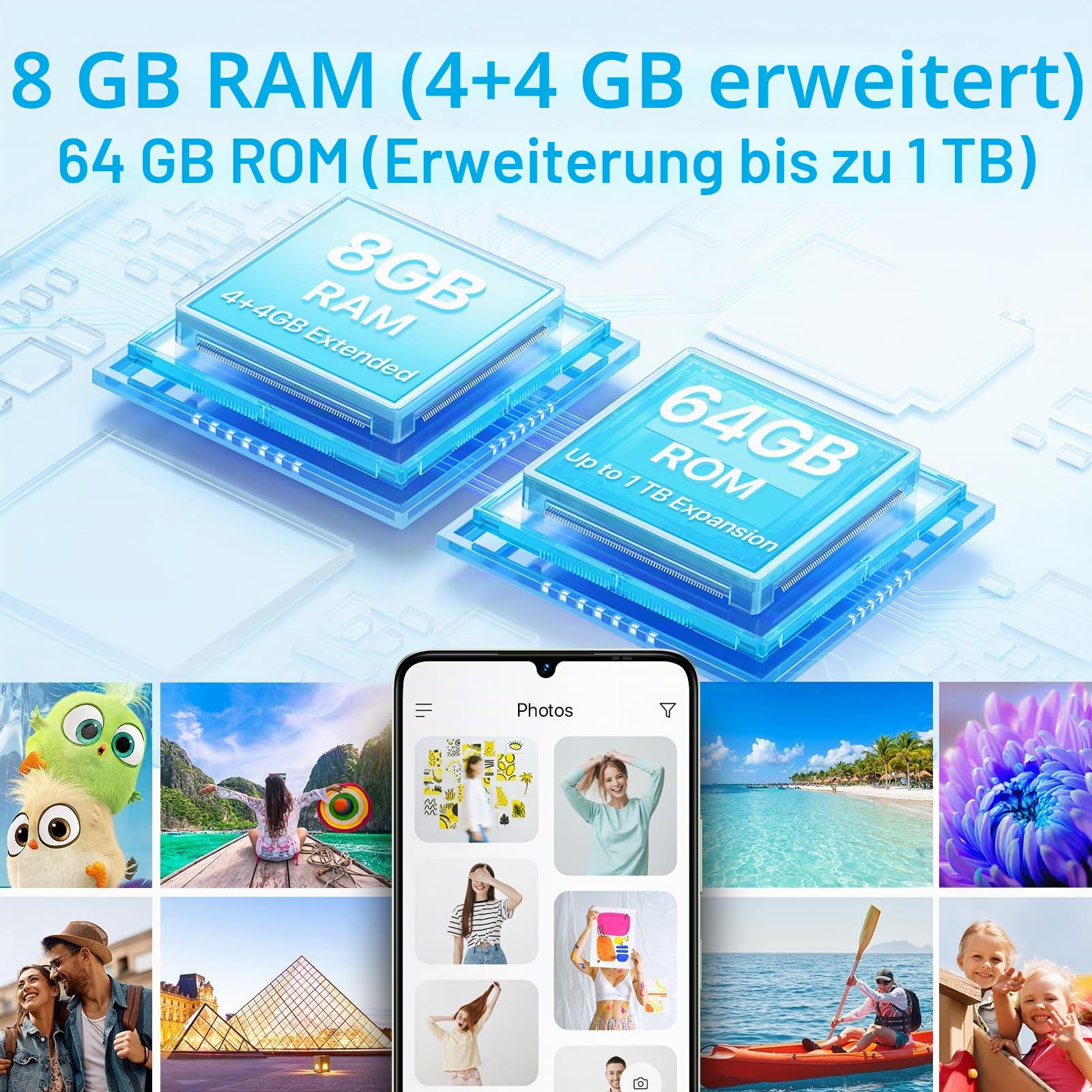 Umidigi G9A Smartphone 8GB 64GB 6,75 Zoll Android 14