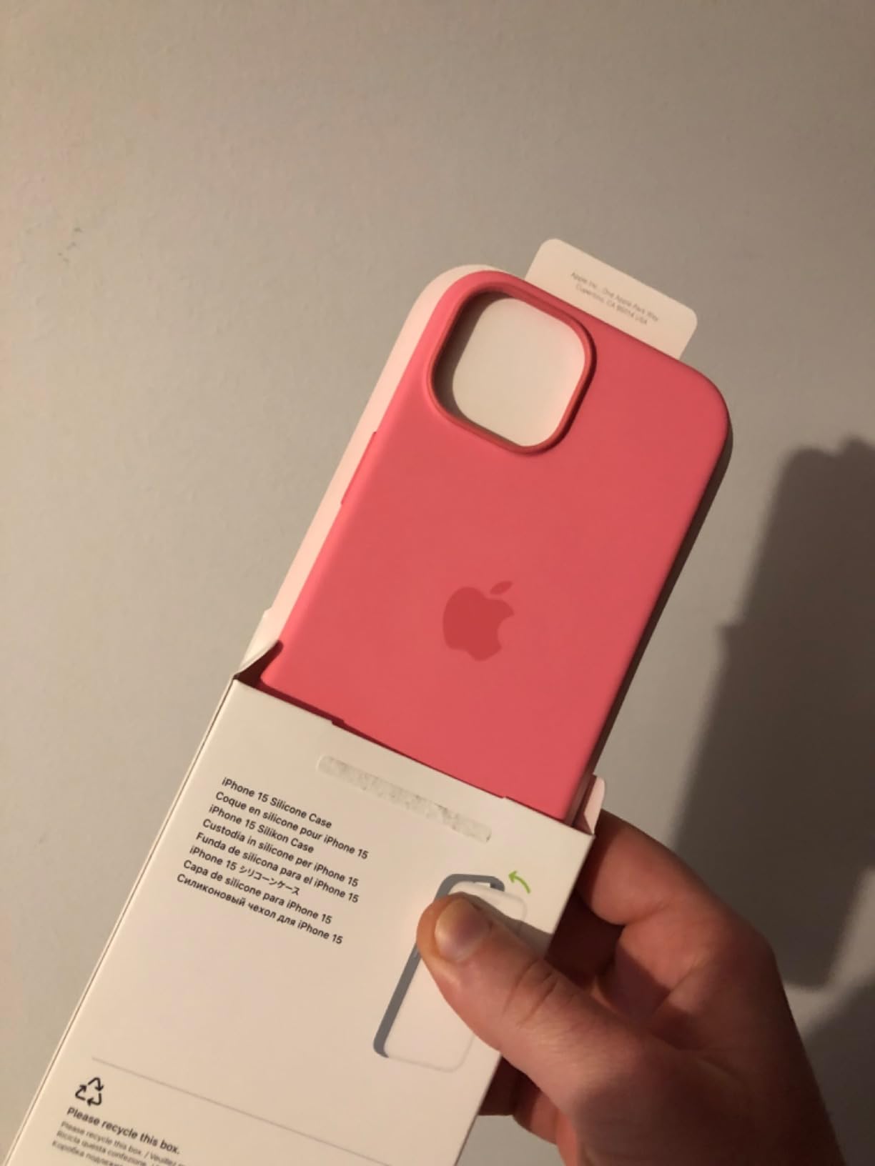 Apple iPhone 15 Silikon Case MagSafe Hülle Pink