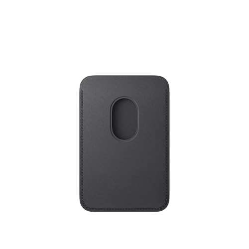 Apple iPhone Feingewebe Wallet MagSafe Schwarz für 3 Karten
