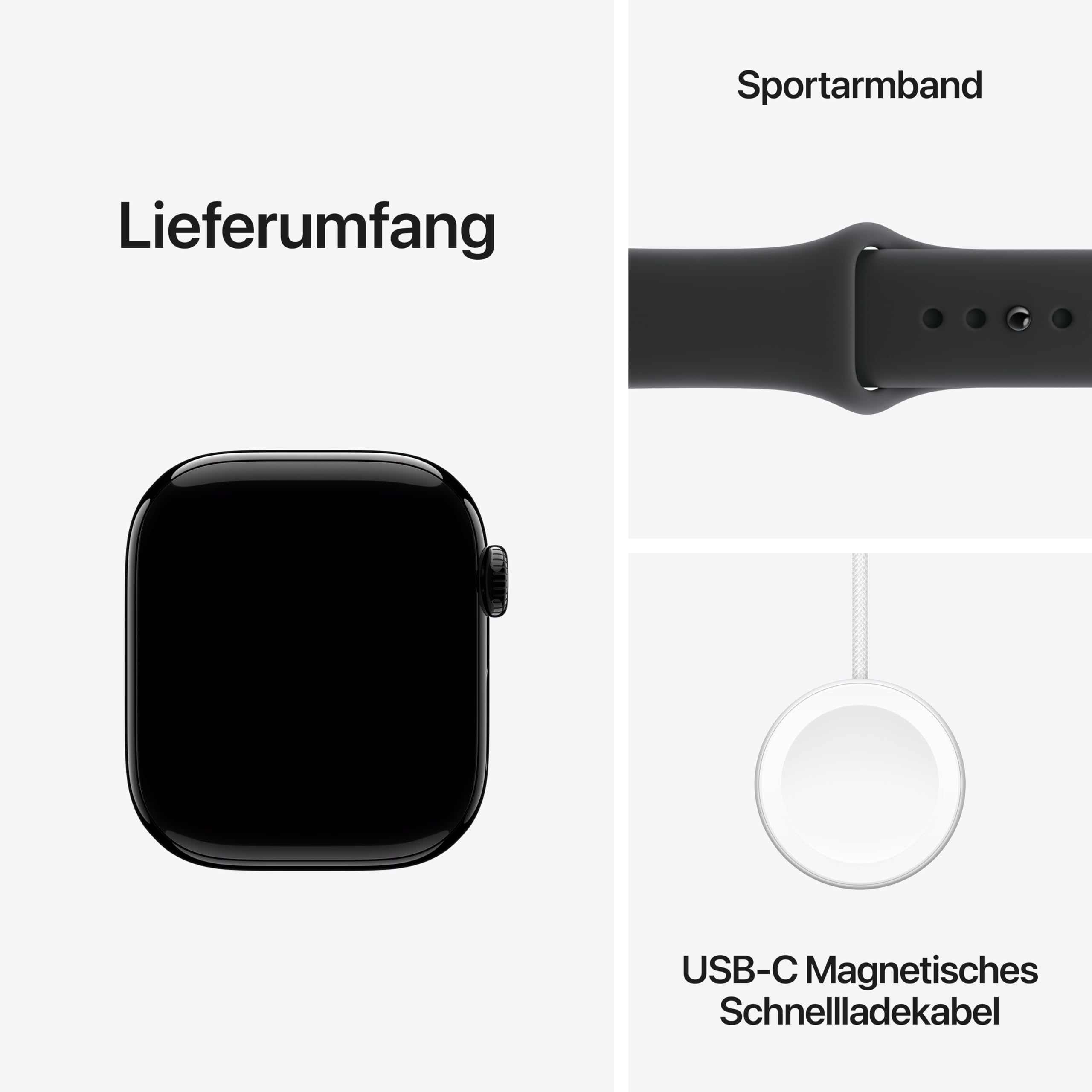 Apple Watch Series 11 GPS 42 mm Diamantschwarz S/M