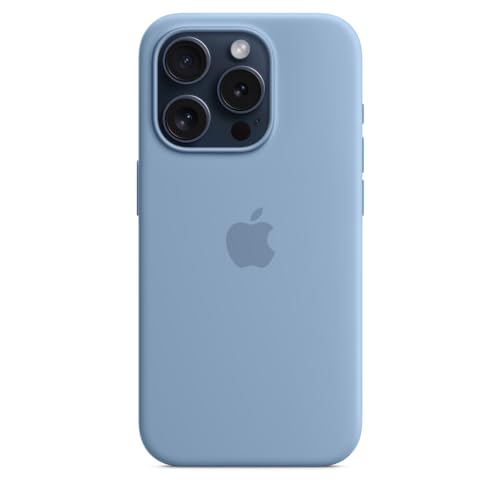 Apple iPhone 15 Pro Silikon Hülle MagSafe Winterblau