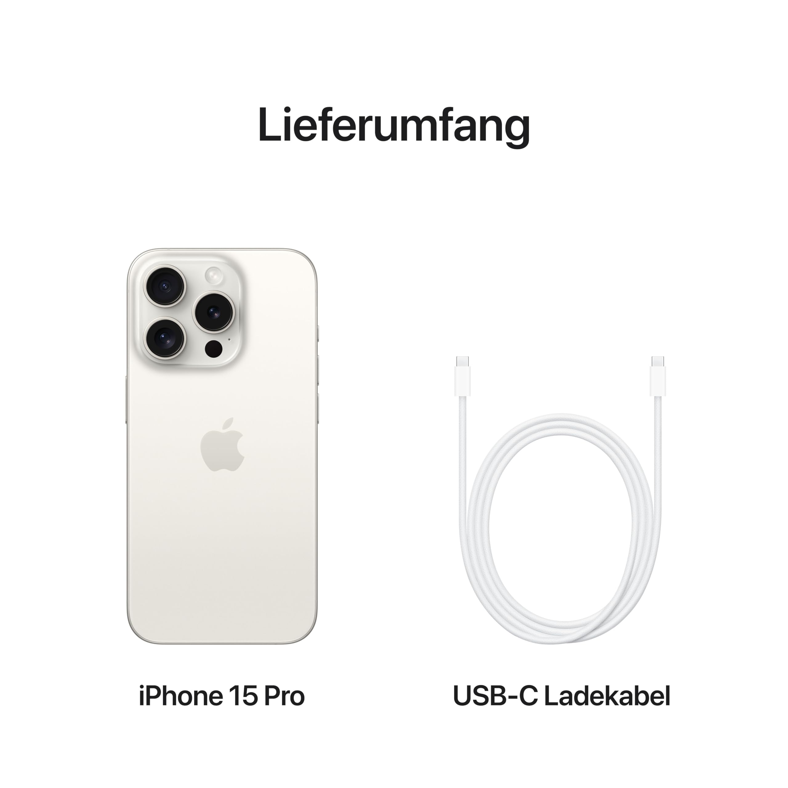 Apple iPhone 15 Pro 512 GB Smartphone Titan Weiß 6,1 Zoll