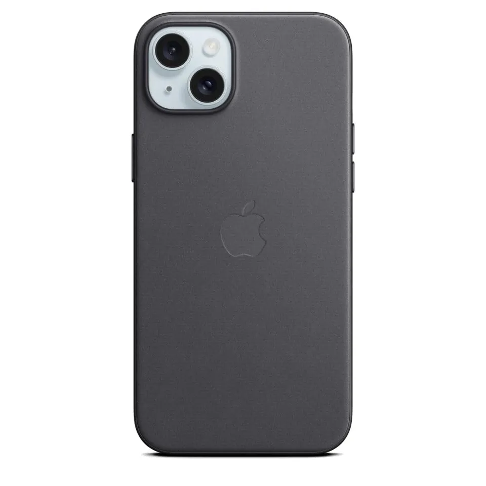 Apple iPhone 15 Plus Feingewebe Case MagSafe Schwarz