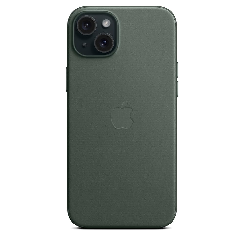 Apple iPhone 15 Plus Feingewebe Case MagSafe Immergrün
