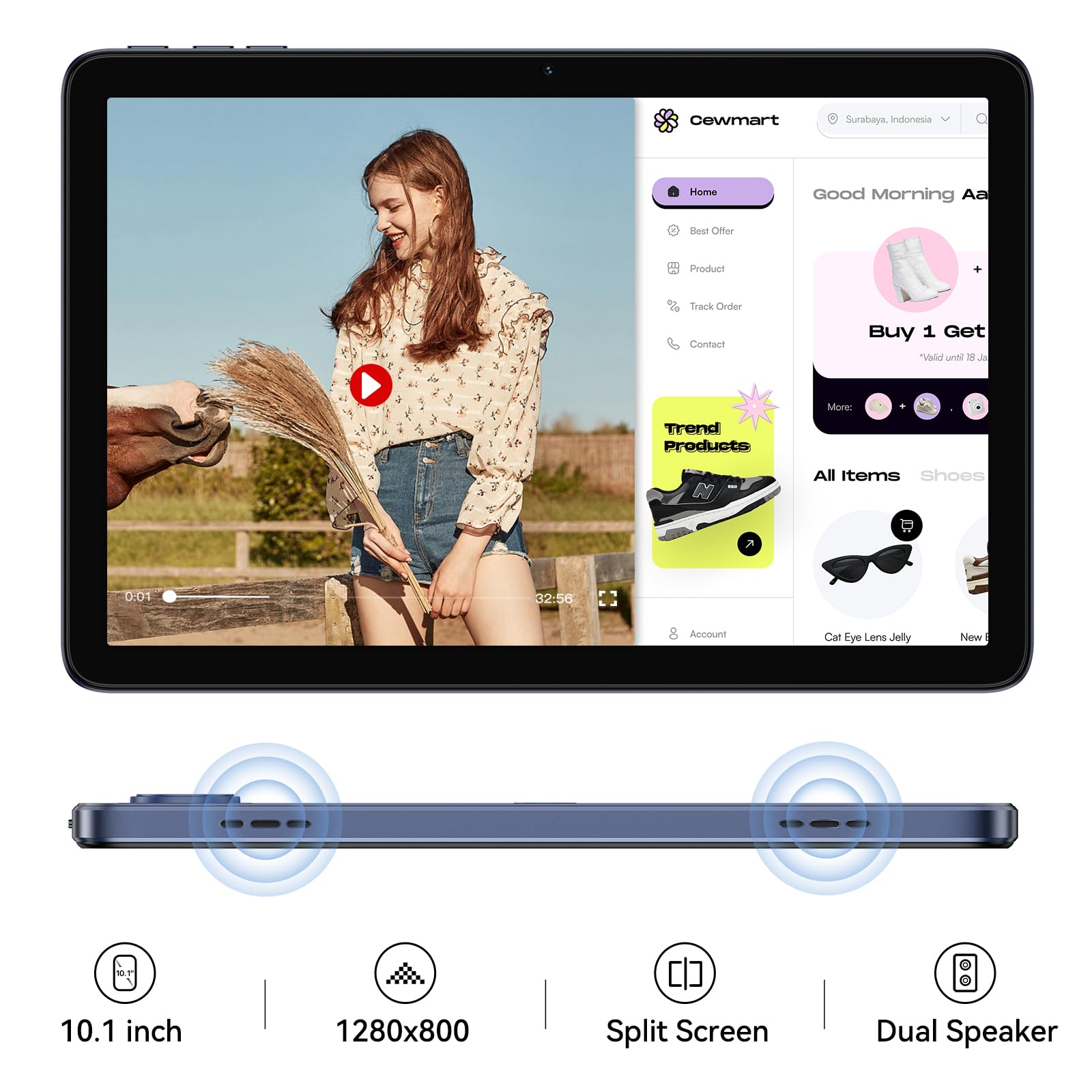 UMIDIGI G2 Tablet 10,1 Zoll Android 13 64GB WiFi