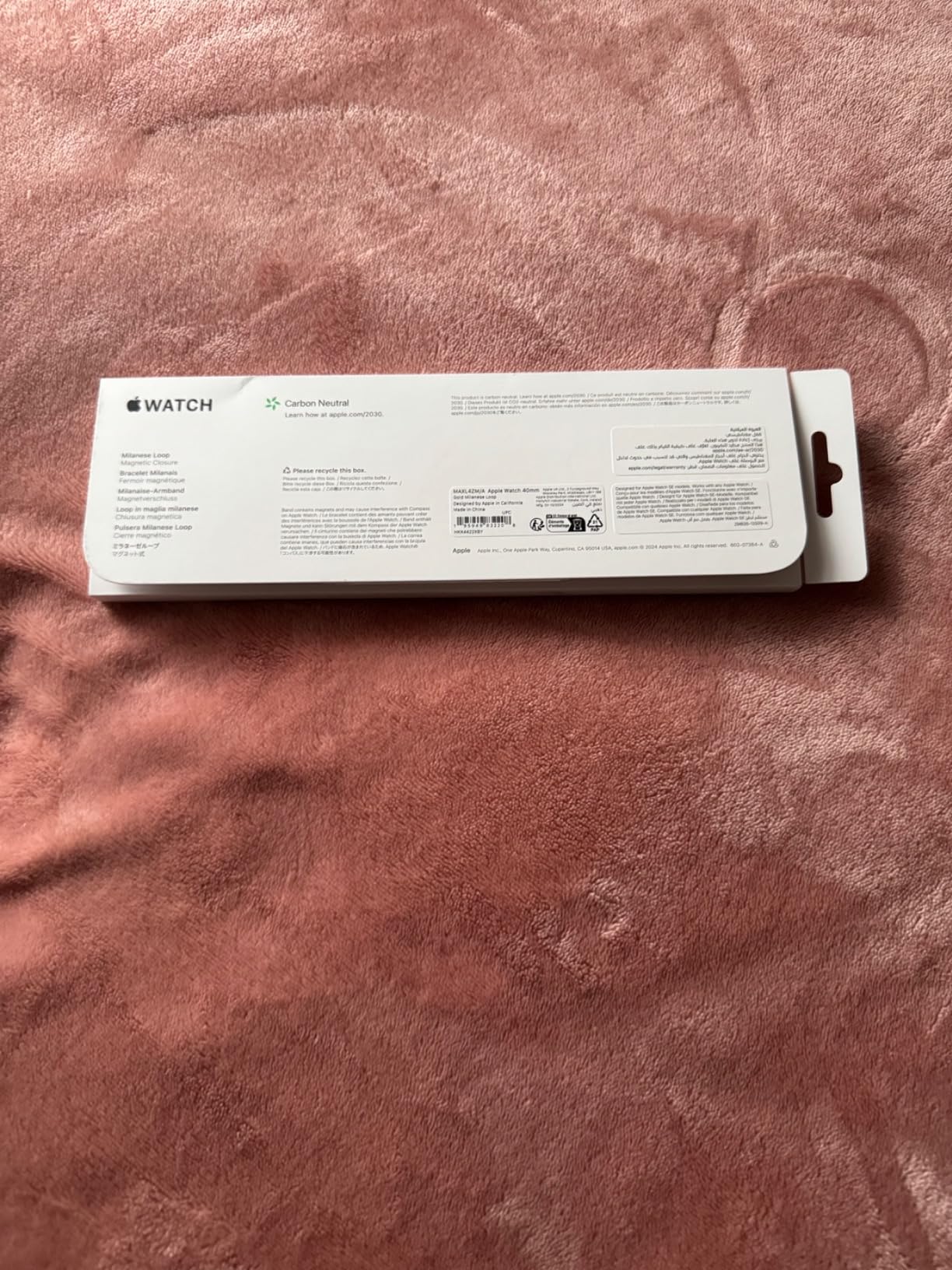 Apple Watch Milanaise Armband 40mm Natur Edelstahl