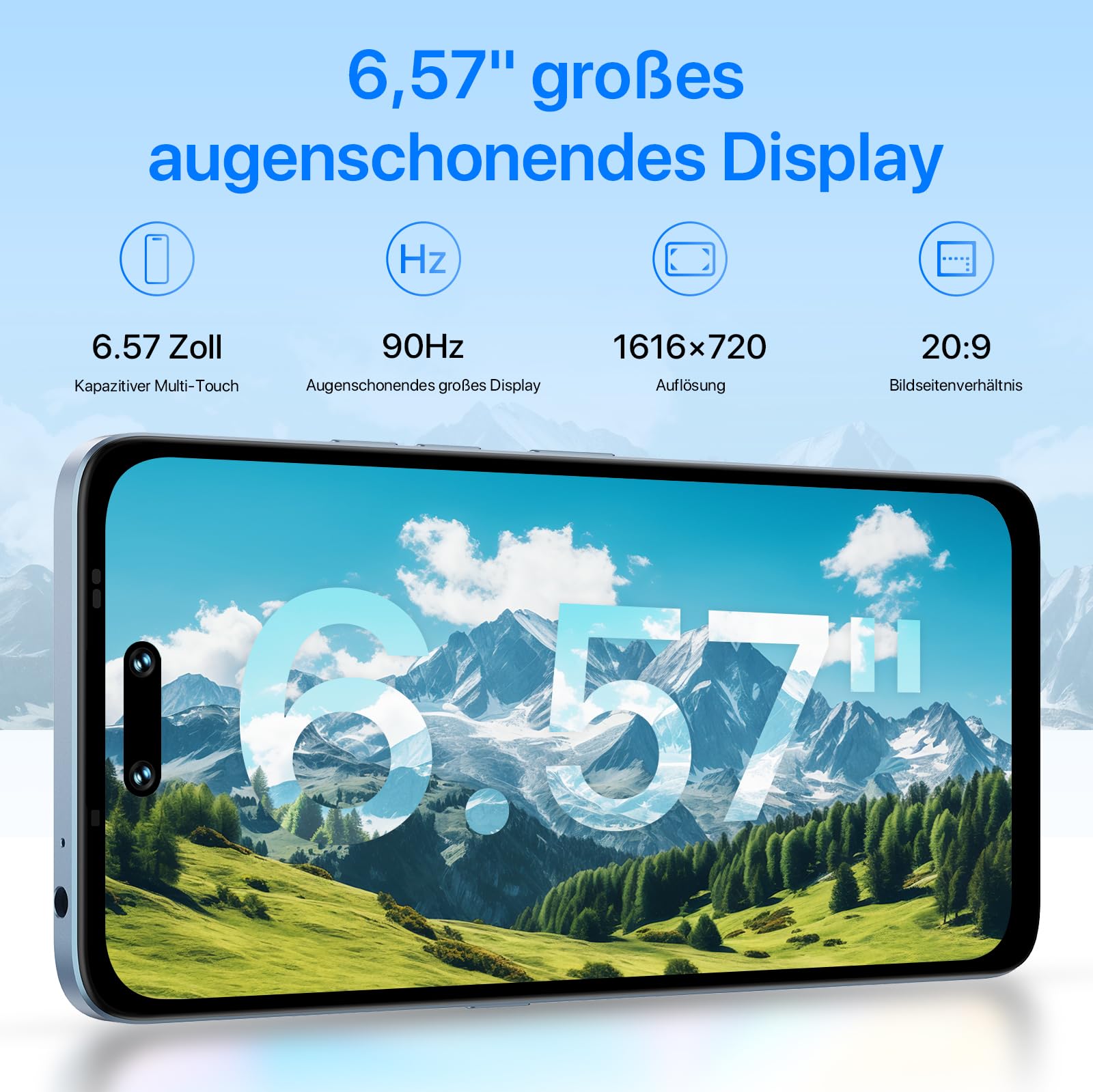 UMIDIGI G6 5G Smartphone 128GB Blau 12GB RAM 50MP