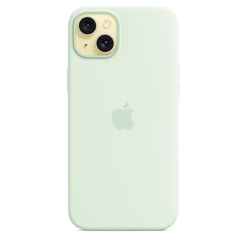 Apple iPhone 15 Plus Silikon Case MagSafe Blassmint
