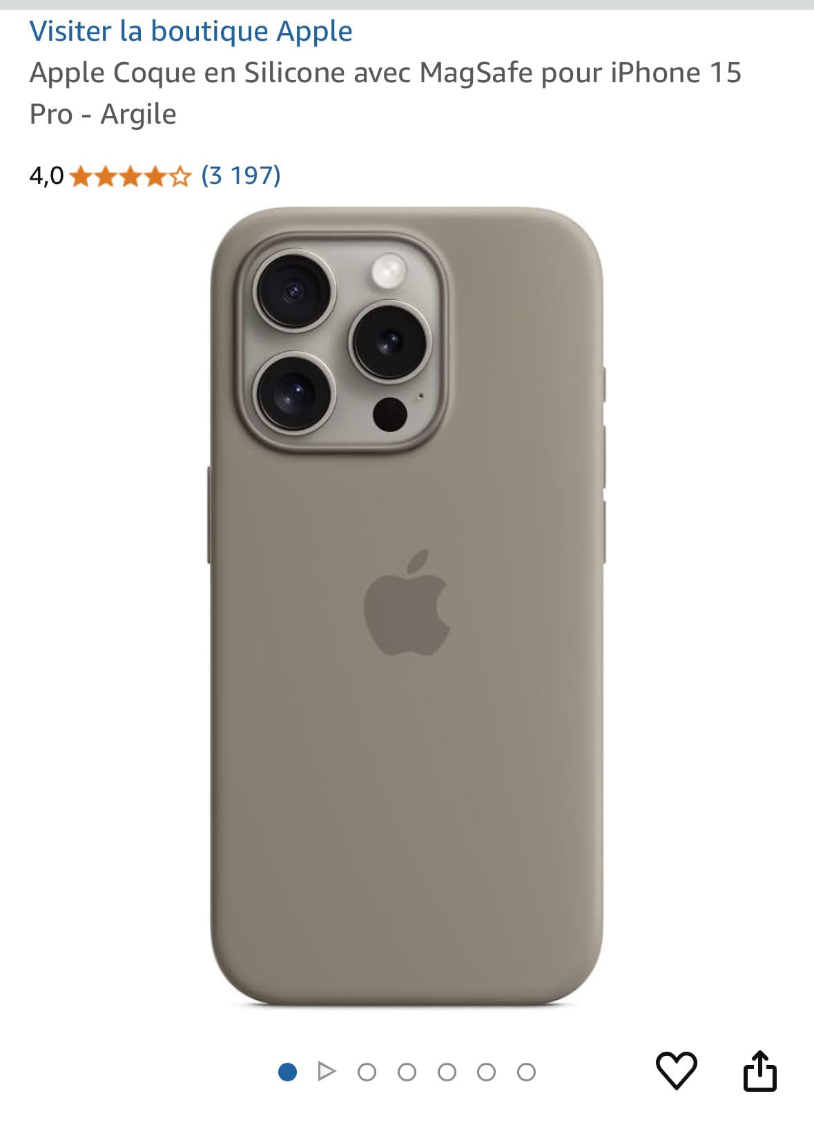 Apple iPhone 15 Pro Silikon Case MagSafe Tonbraun Hülle