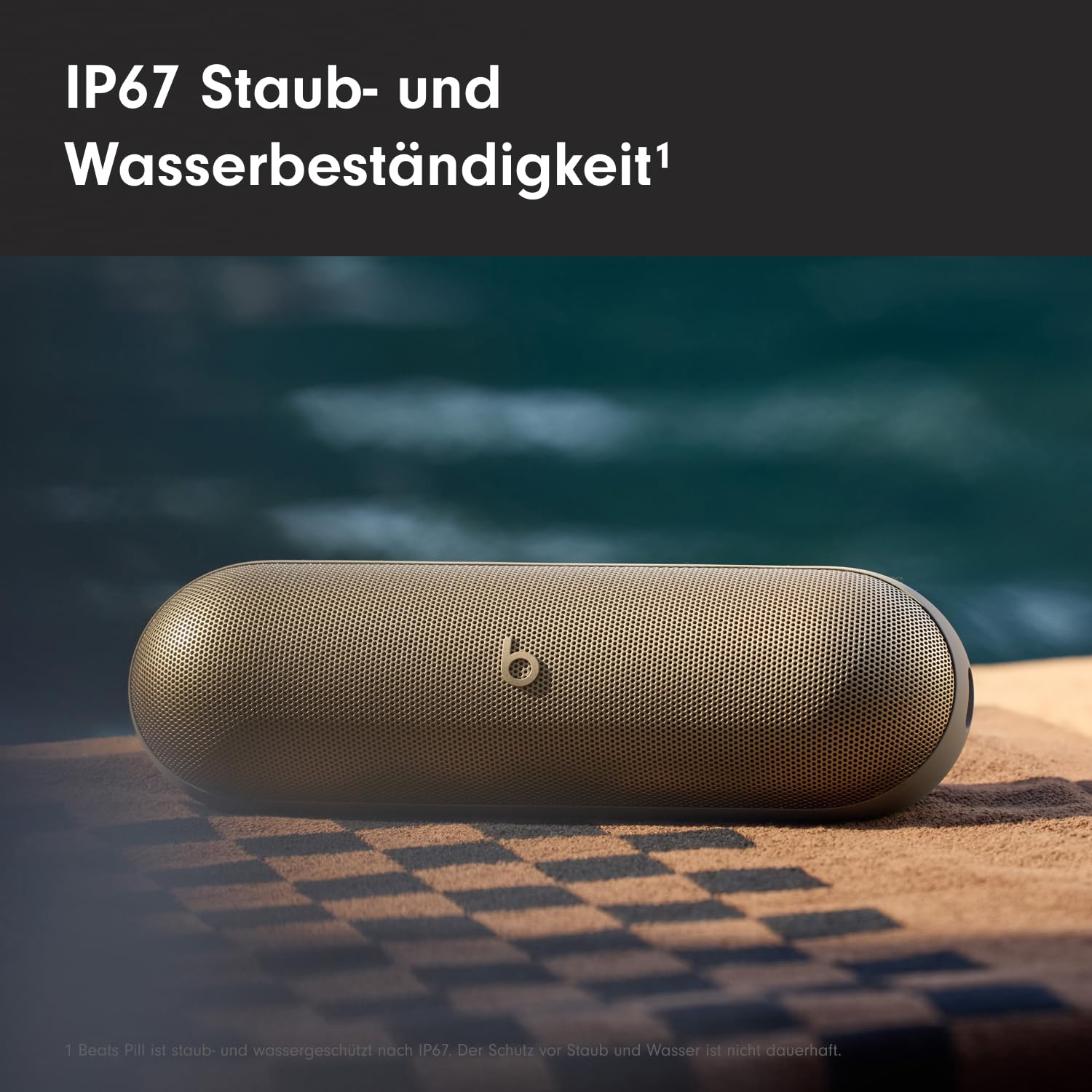 Beats Pill Bluetooth Lautsprecher Champagner 24h IP67