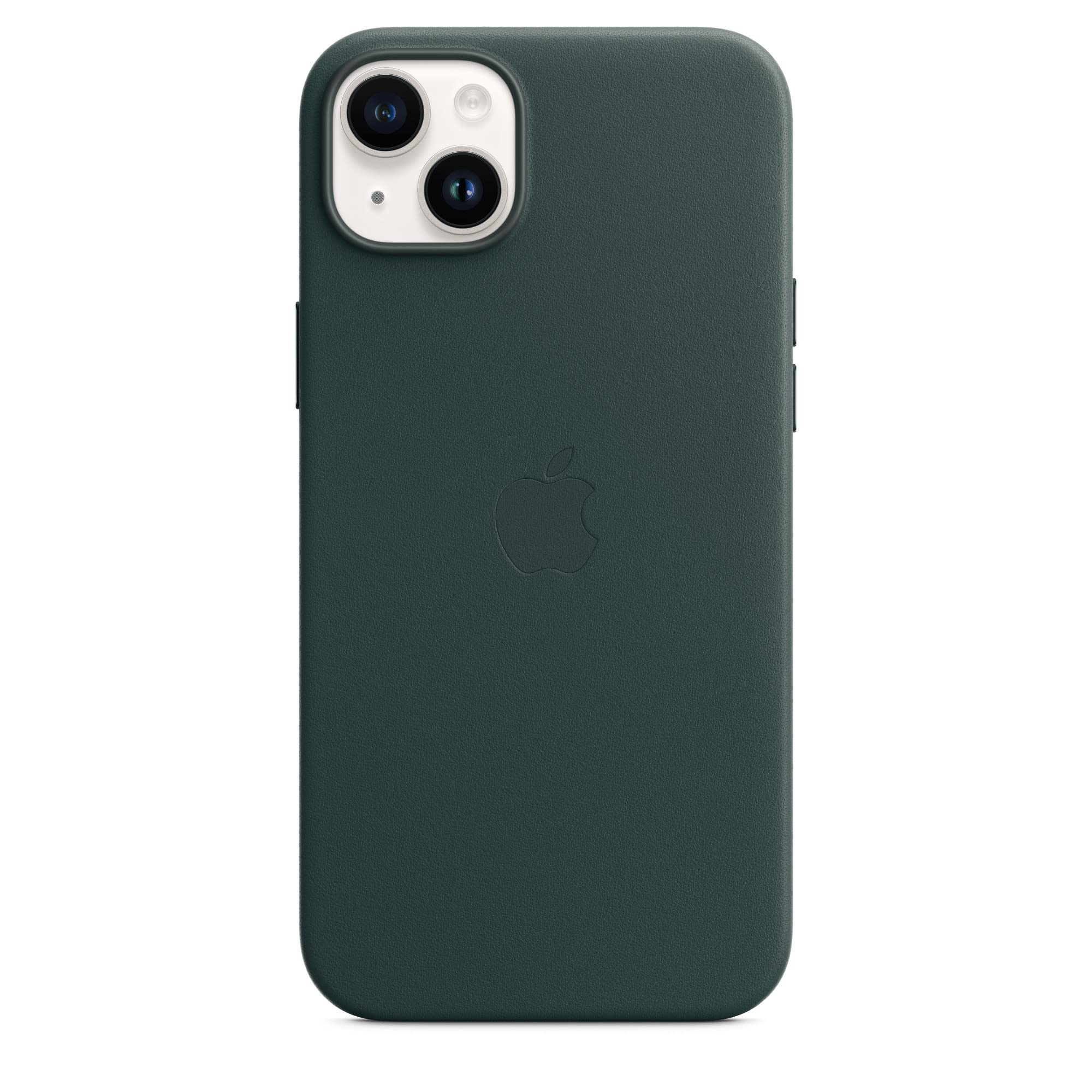 Apple iPhone 14 Plus Leder Case Handyhülle Waldgrün MagSafe