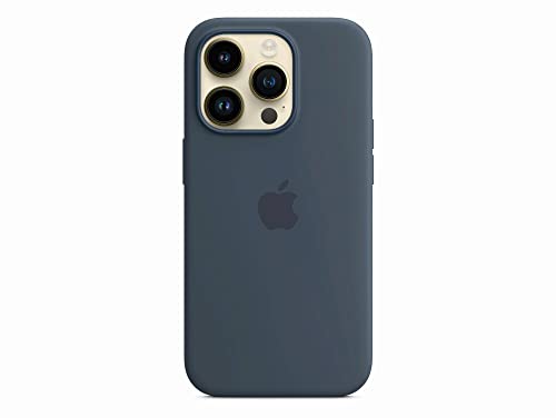 Apple iPhone 14 Pro Silikon Case MagSafe Sturmblau