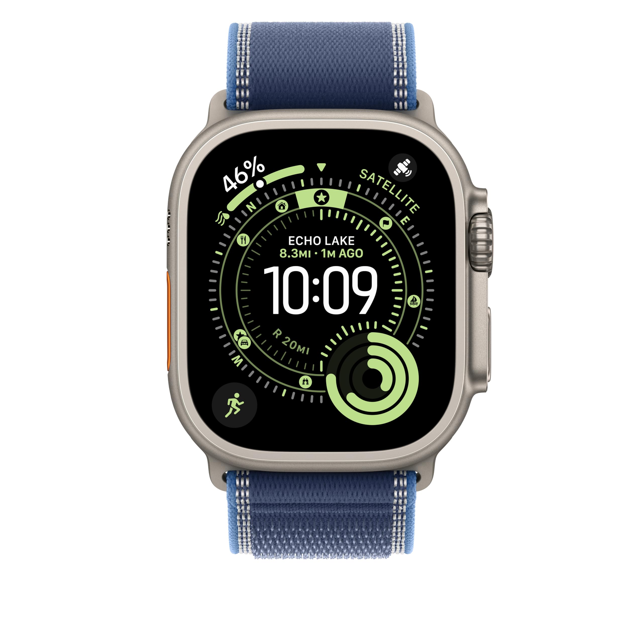 Apple Watch Trail Loop Armband 49mm Blau S/M Textil