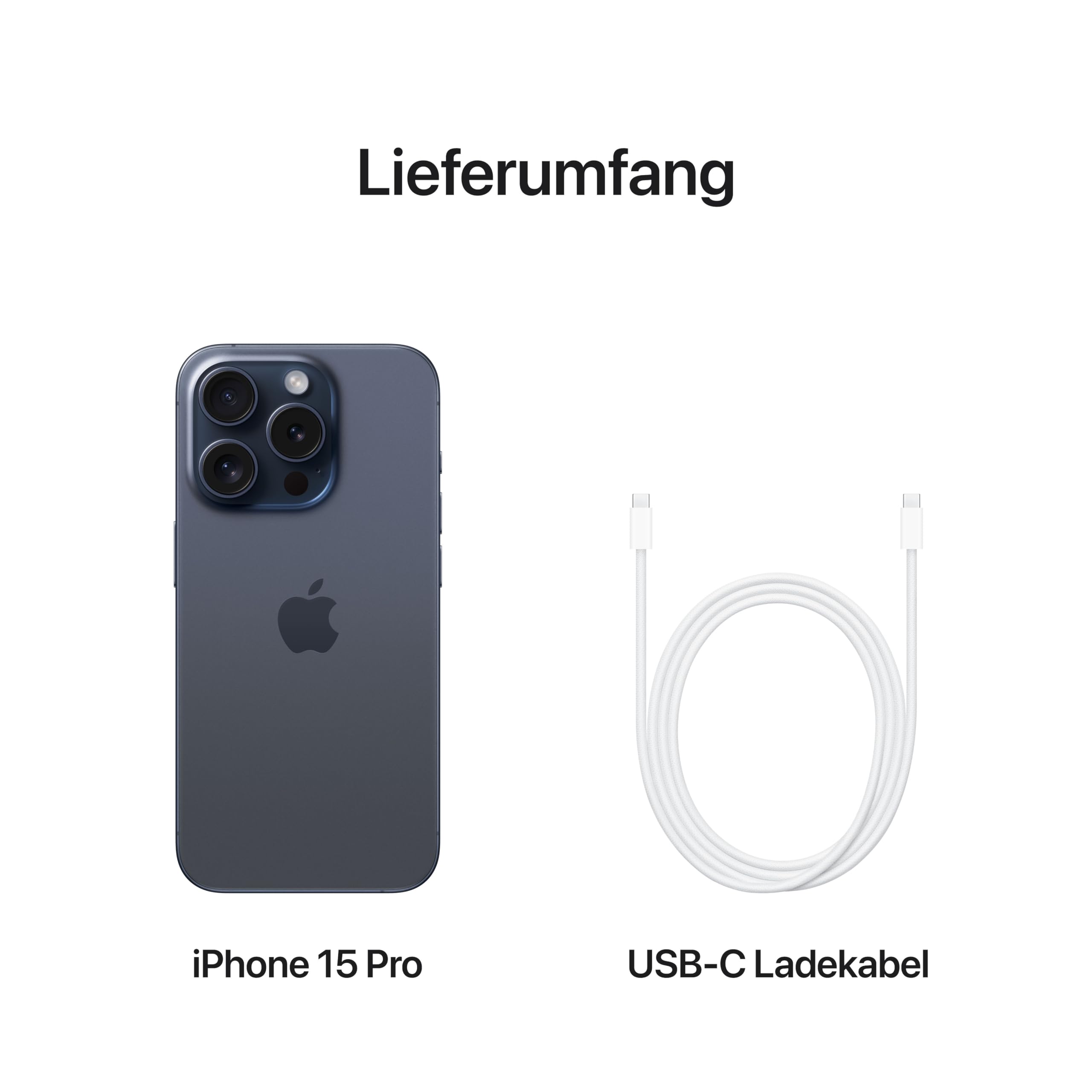 Apple iPhone 15 Pro 128GB Smartphone Titan Blau