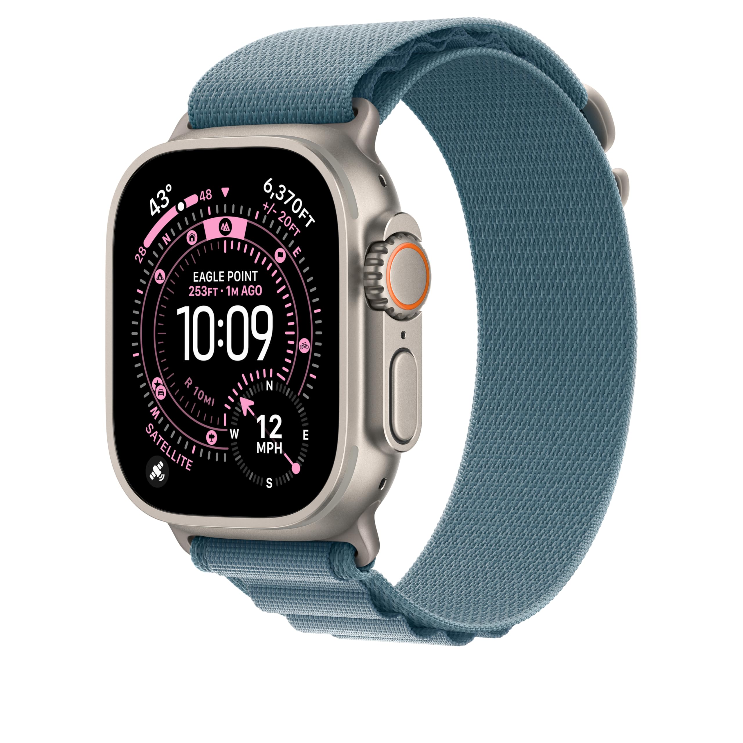 Apple Watch Alpine Loop Armband 49 mm Hellblau S