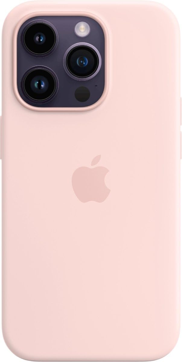 Apple iPhone 14 Pro Silikon Hülle Kalkrosa MagSafe