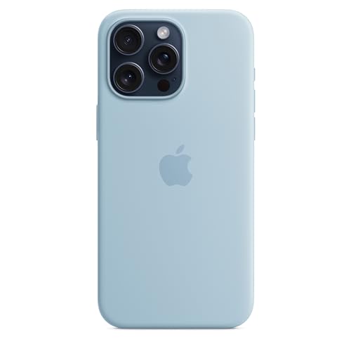Apple iPhone 15 Pro Max Silikon Case MagSafe Hellblau