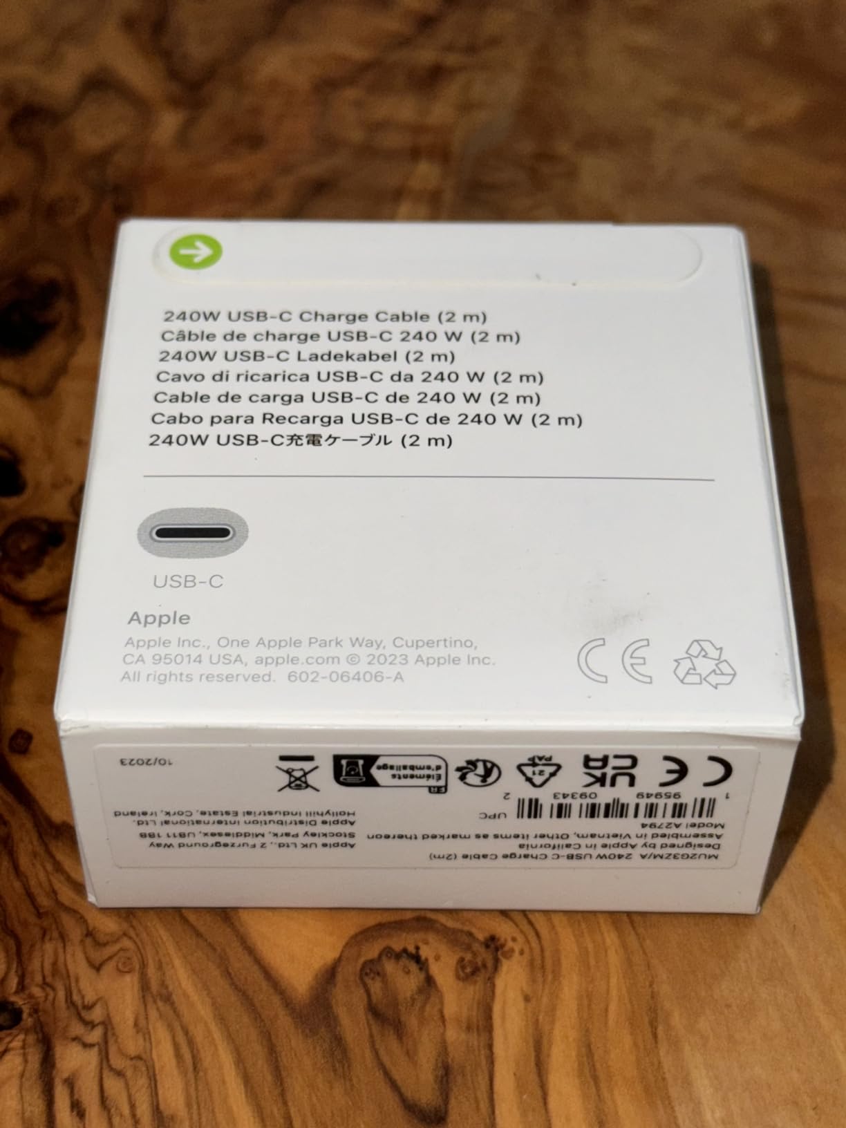 Apple 240W USB-C Ladekabel 2 m gewebt