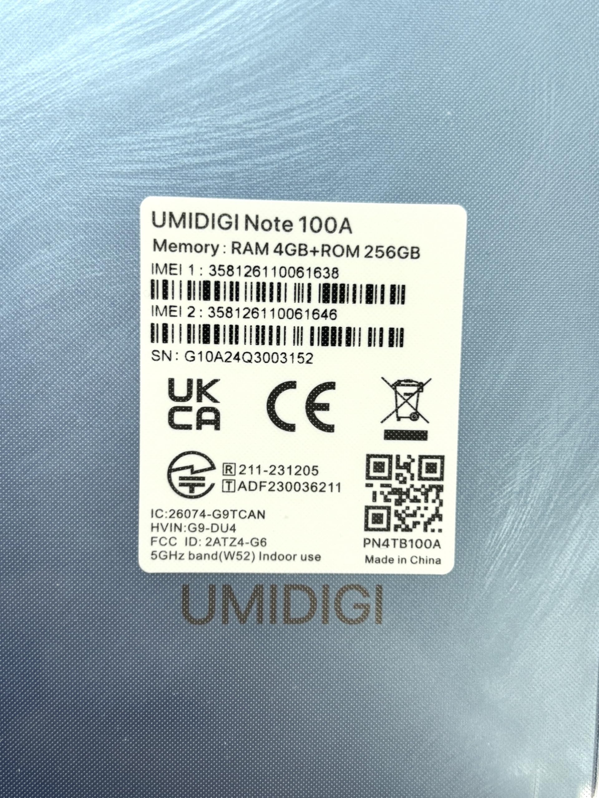 UMIDIGI Note 100A Smartphone 256GB 6,8 Zoll 120Hz