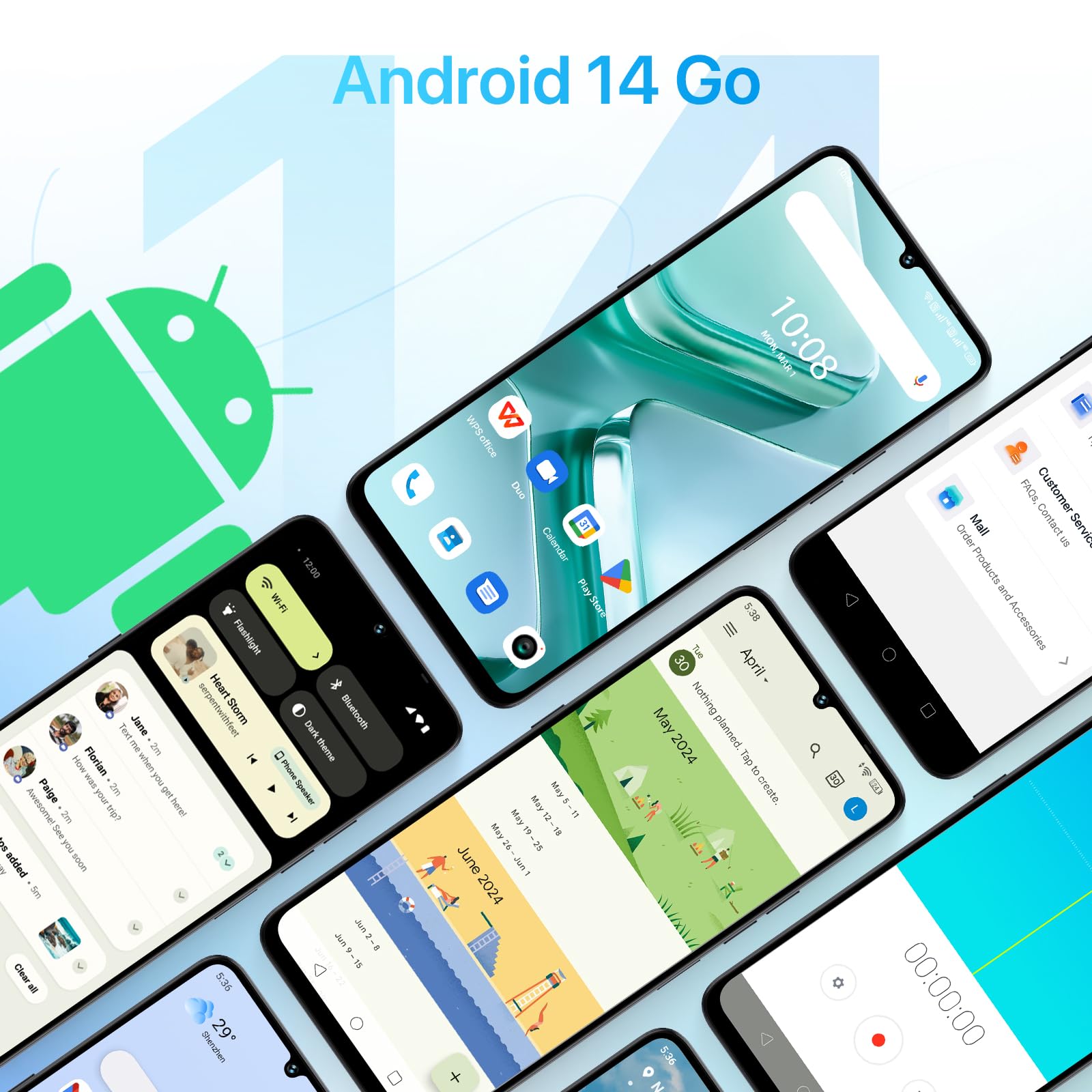 Umidigi G9A Smartphone 8/64GB Noir 6,75" Android 14 Go