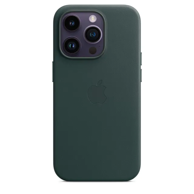Apple iPhone 14 Pro Leder Hülle MagSafe Waldgrün